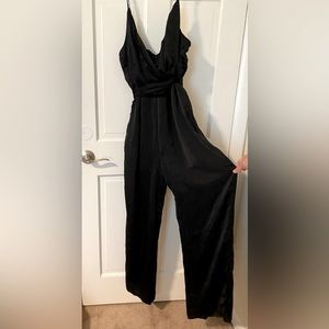Black dress jumpsuit romper